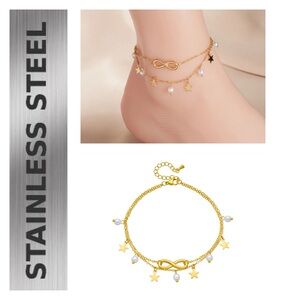 🐘 14k Gold Plated Stainless Steel Anklet